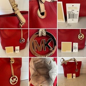Michael Kors Red Leather Bag